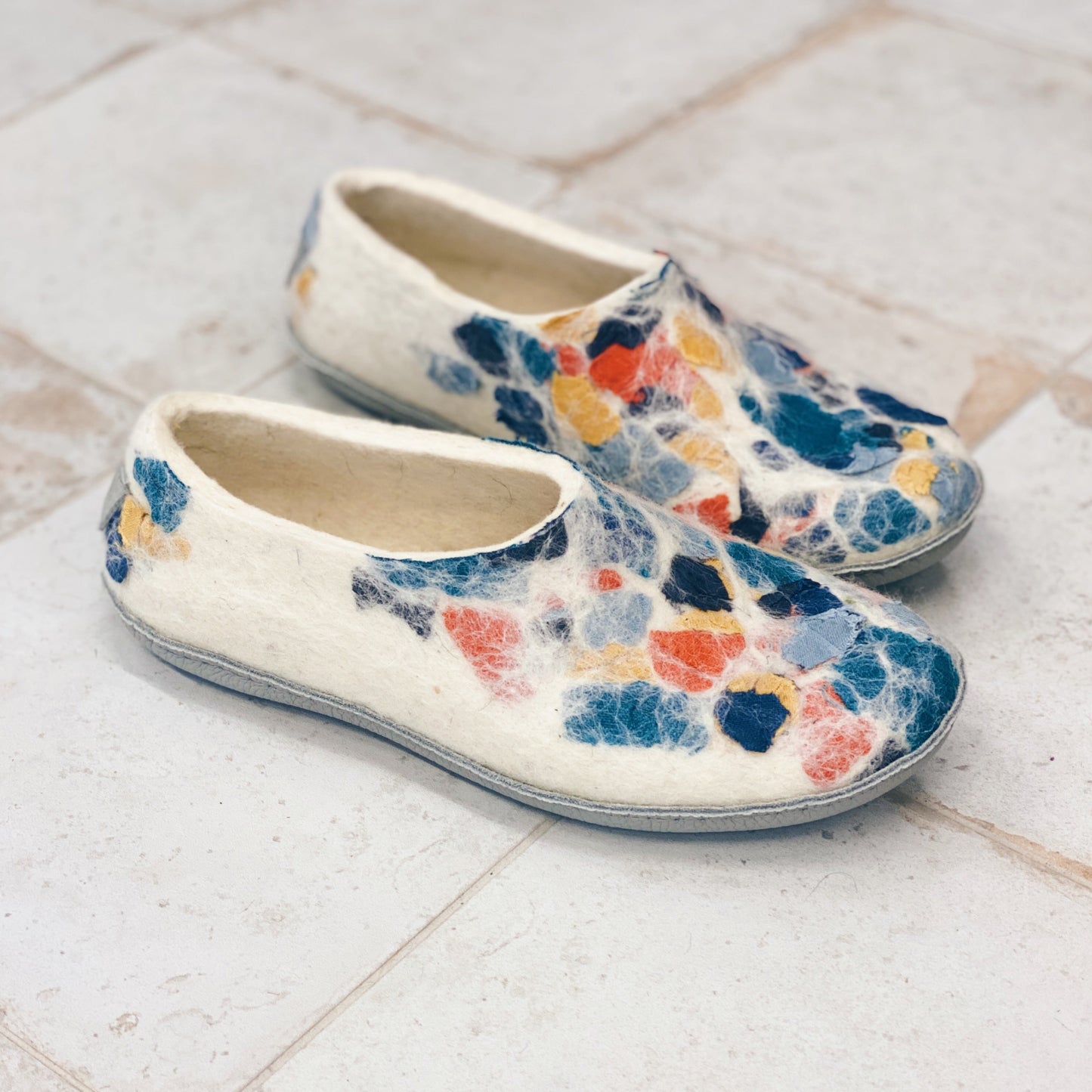Wool and Linen - house slippers for women