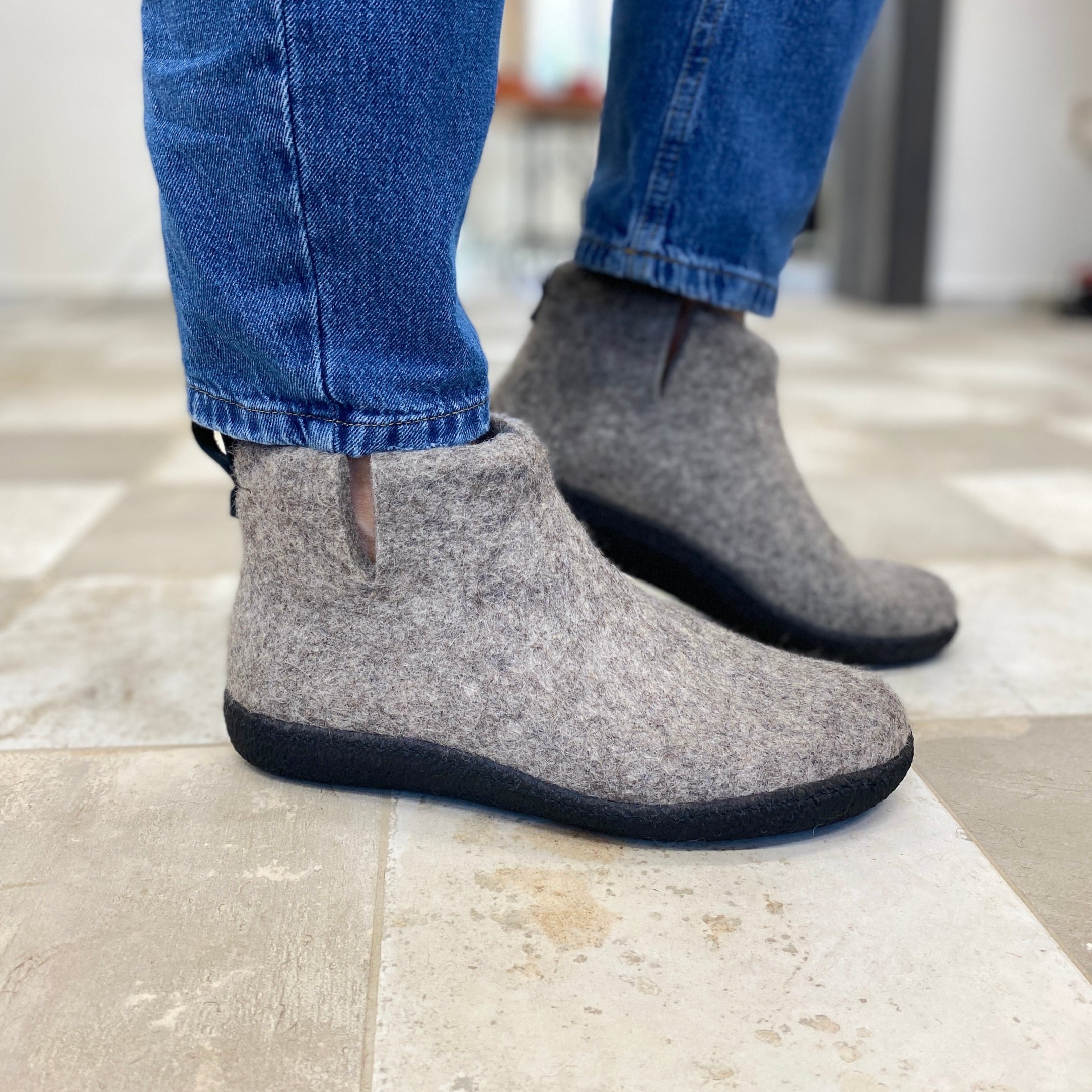 Mens Slipper Socks Wool Bootie Slippers Buy Navy Blue Knitted Boot