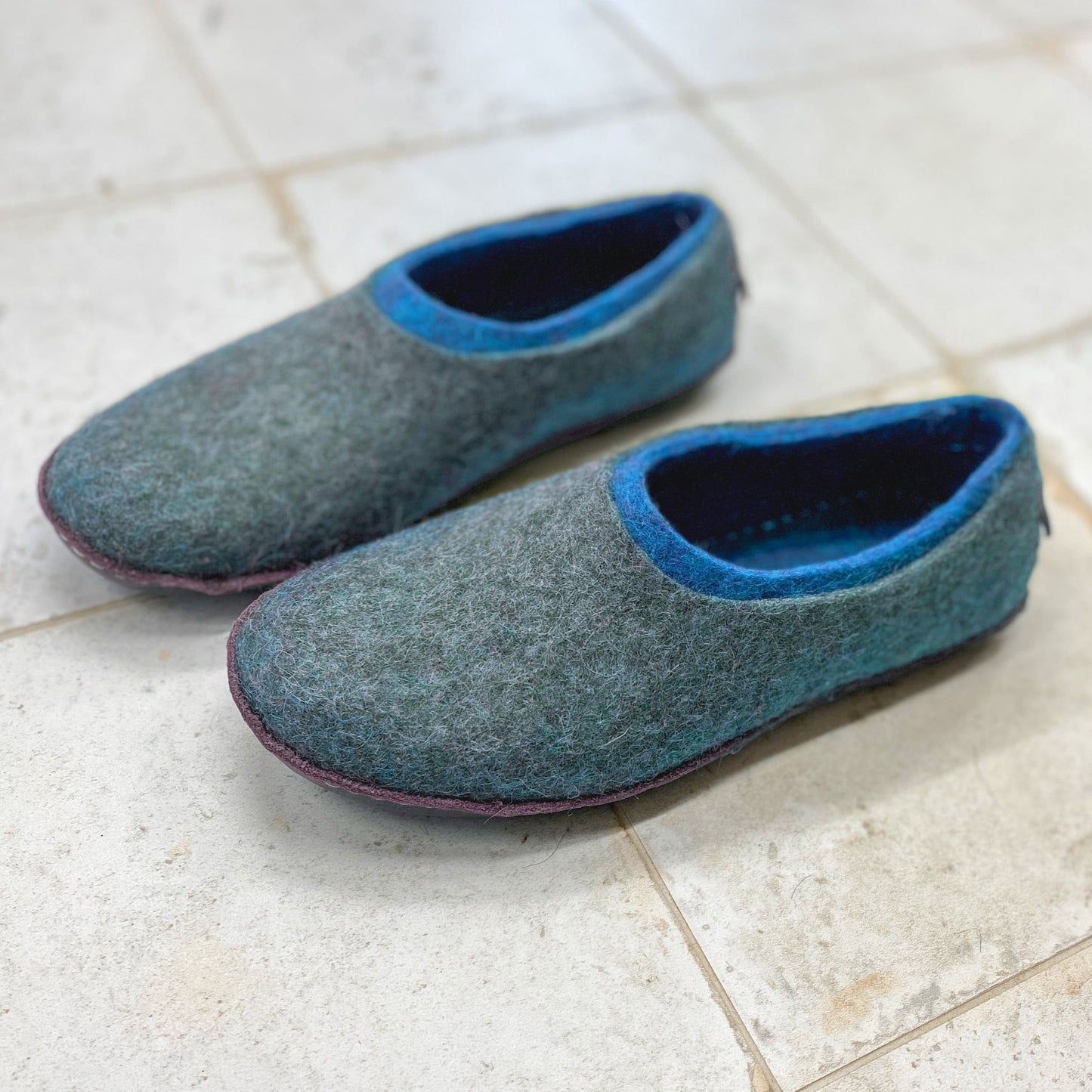 2in1 - Dual-Layered Felted Wool House Slippers for Men