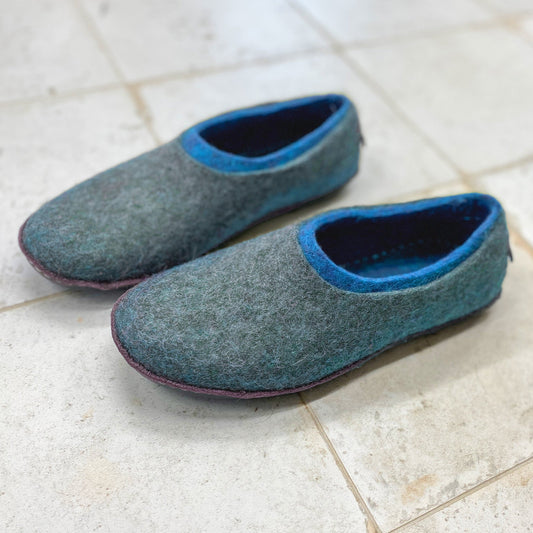 2in1 - Dual-Layered Felted Wool House Slippers for Men