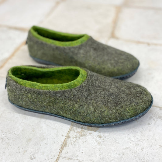 2in1 - Dual-Layered Felted Wool House Slippers for Men