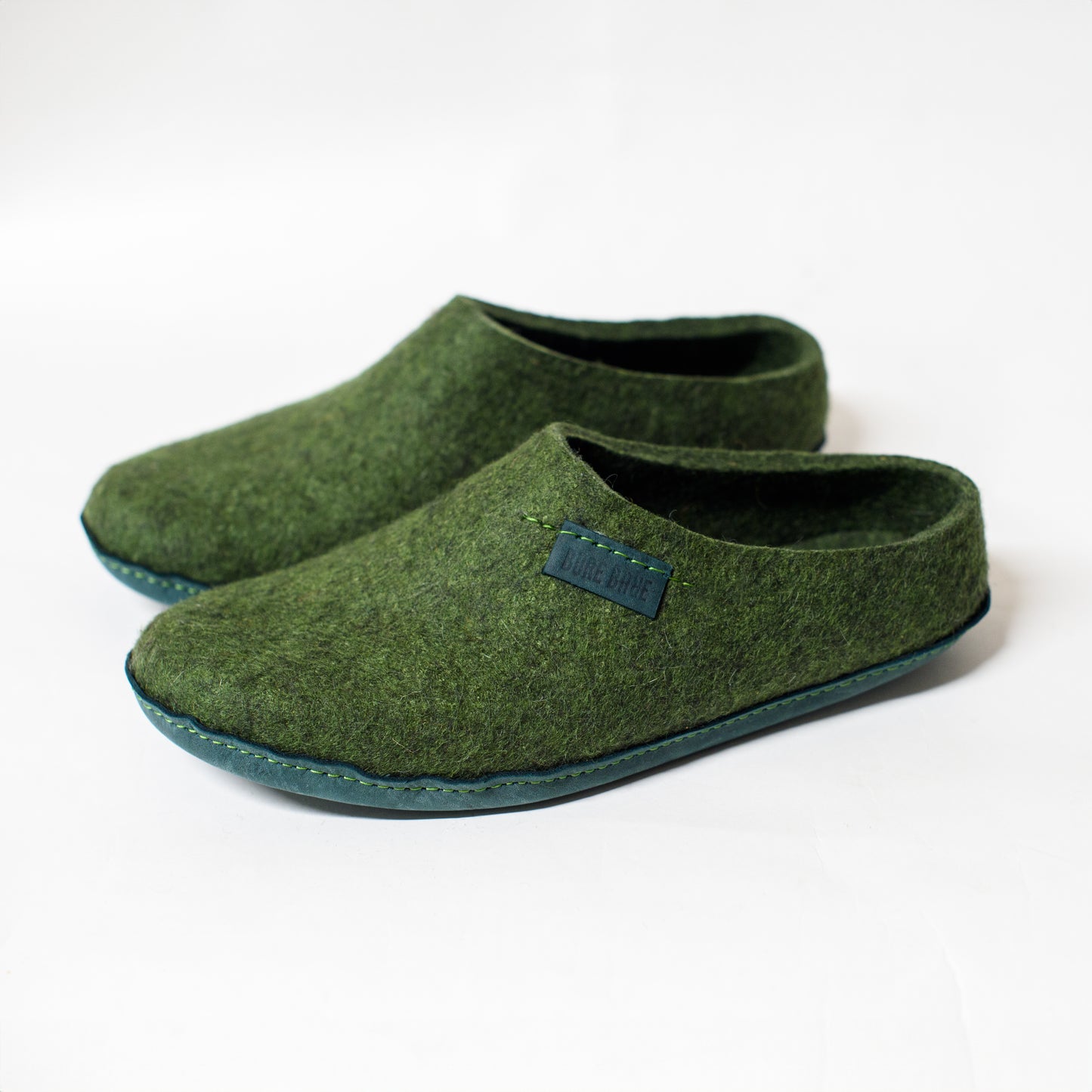 Easy to slip on men's slippers - Dark Olive