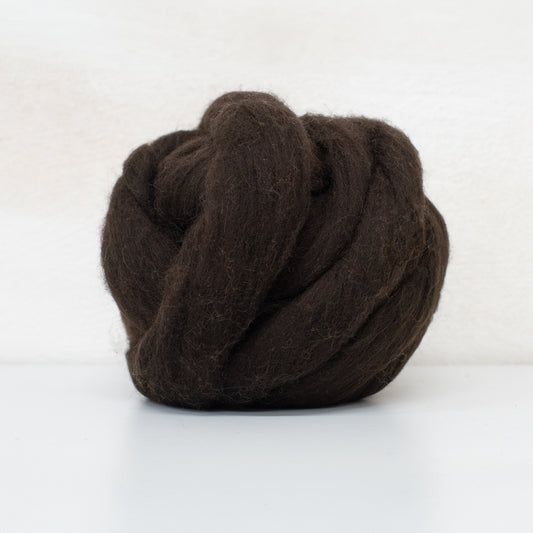 Natural Brown European Merino Wool Roving Top