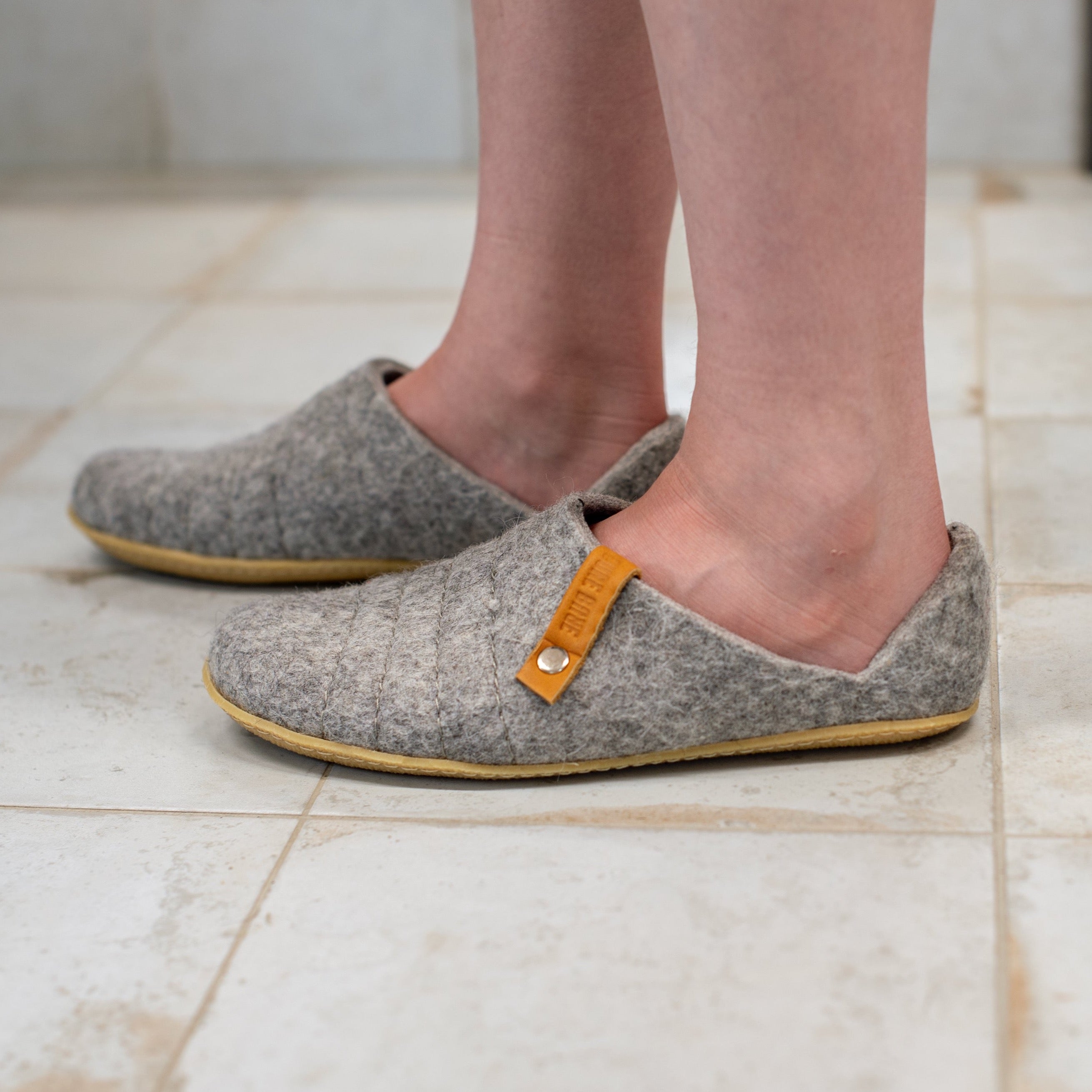 2in1 Lavender/Dark Pink | Felted Wool House Slippers For Women