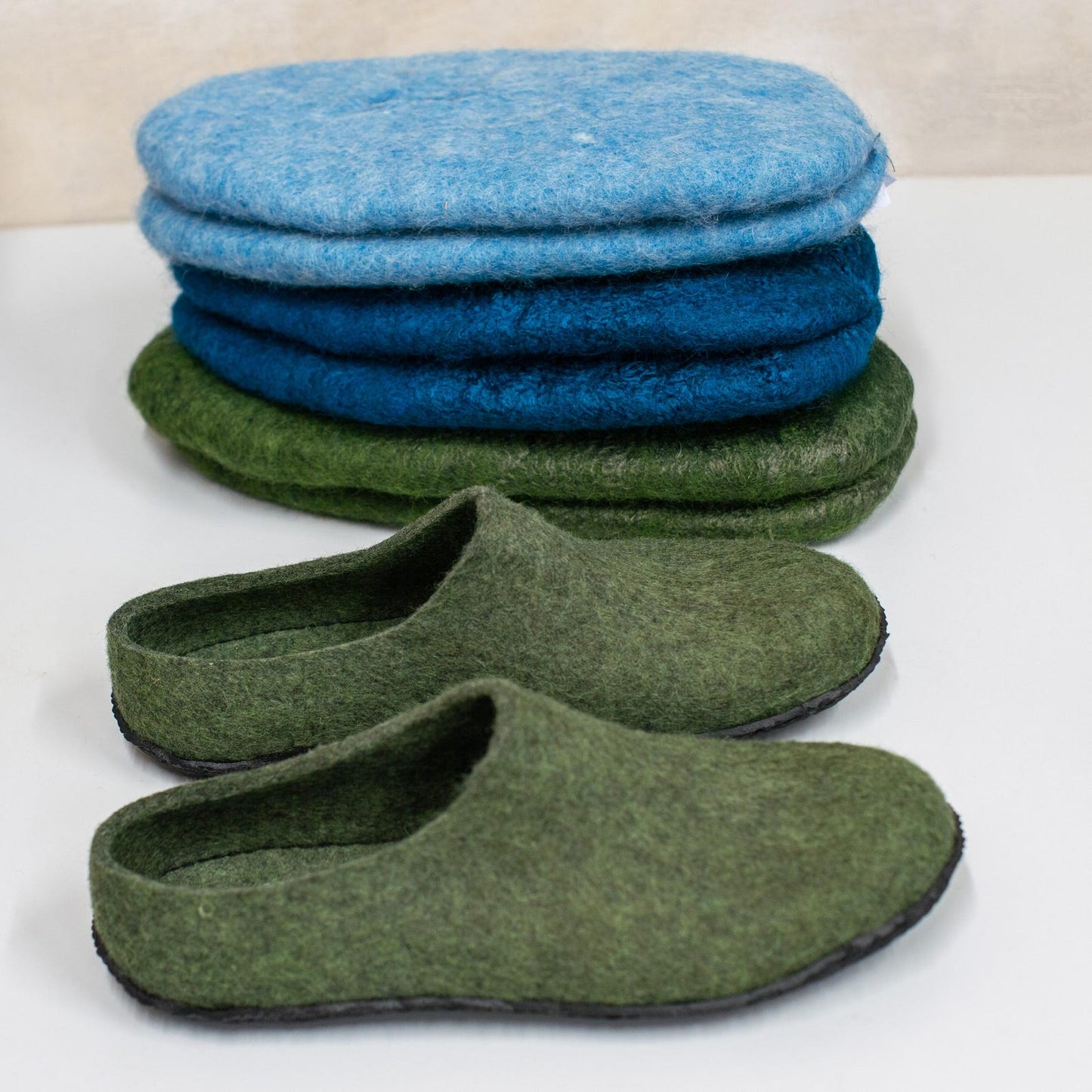 Prefelted Wool Slippers Set + Felting Lessons