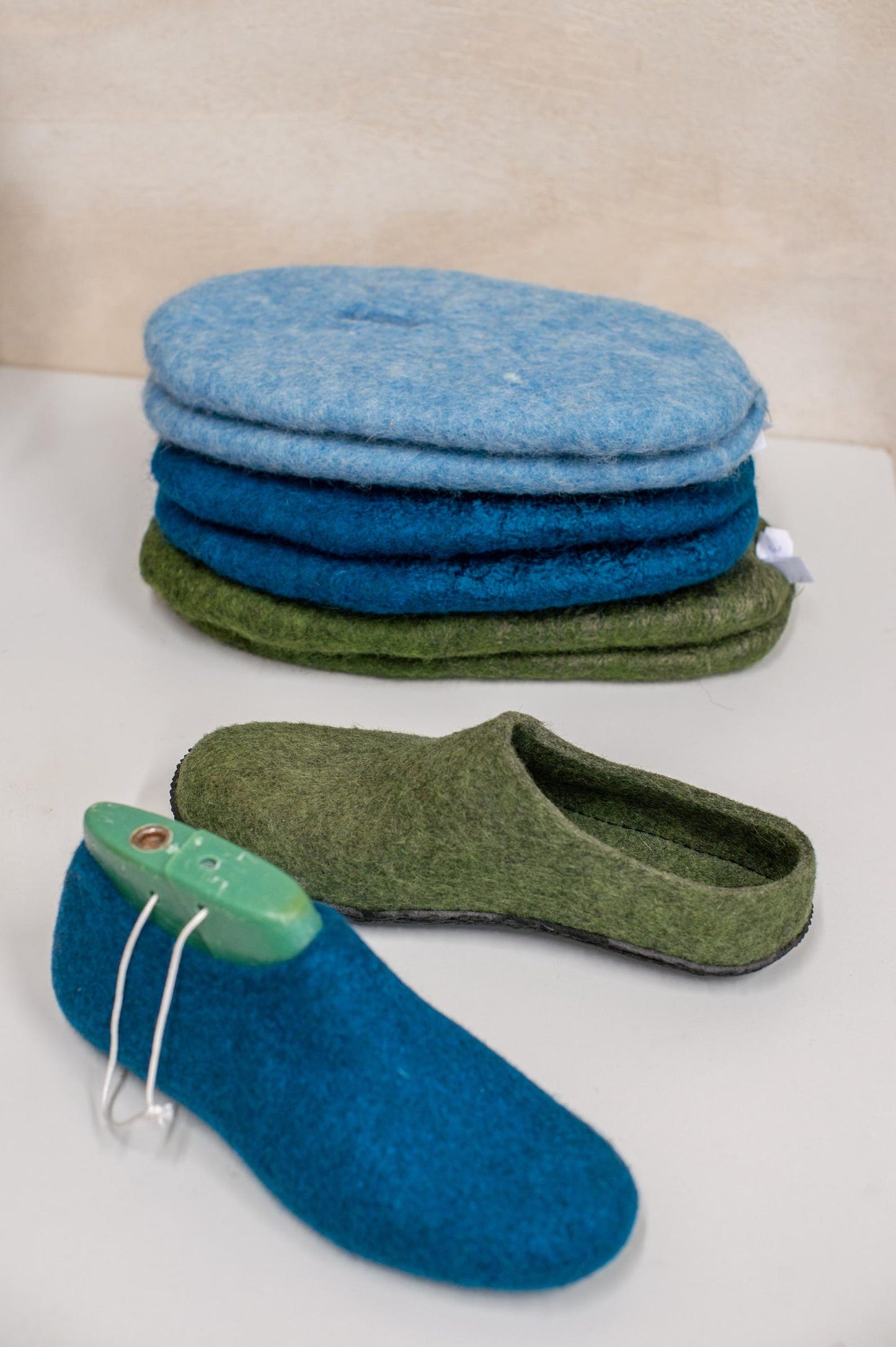 Prefelted Wool Slippers Set + Felting Lessons
