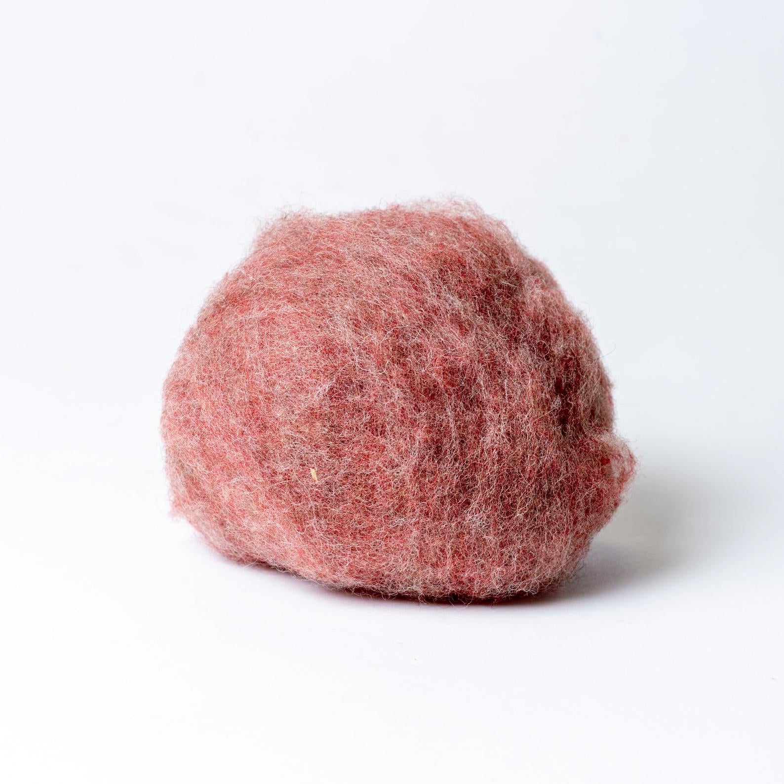 Pale Rosewood Wet Felting Wool Batt for DIY felting classes