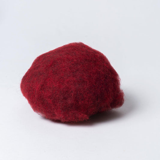 Dark Red Burgundy Wine Dyed Wool for Felting, Made in Europe