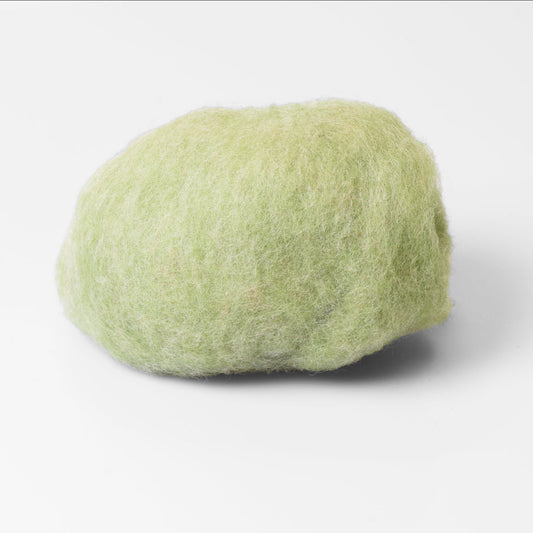 Pale Green Wet Felting Wool Batt for Shoes, Slippers, Hats makers 