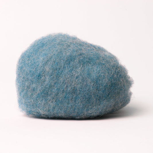 Petrol Light Blue Tyroll Sheep Wool Batt for Fast Wet Felting
