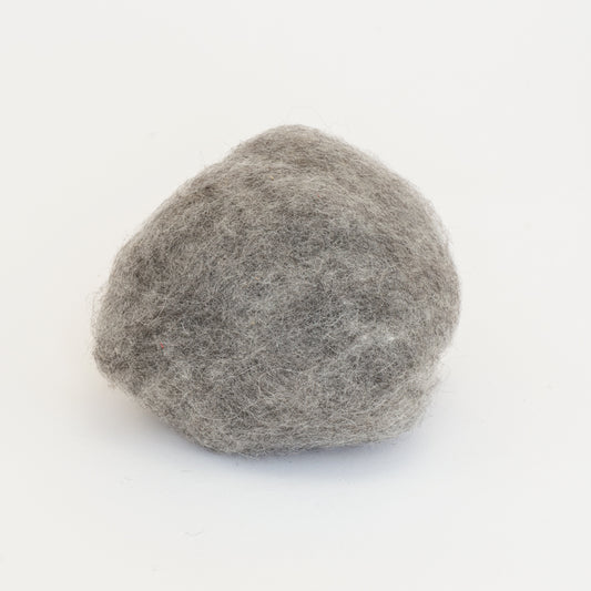 Undyed Natural Gray Sheep Wool for Wet Felting Masterclass, Handmade in Europe from Tyrolean Bergshaf Sheep Wool