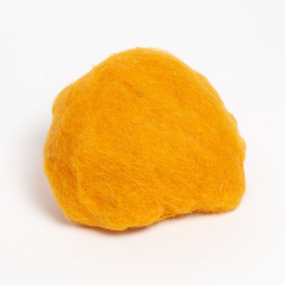 31 Solid Amber Bergschaf Wool for Wet Felting