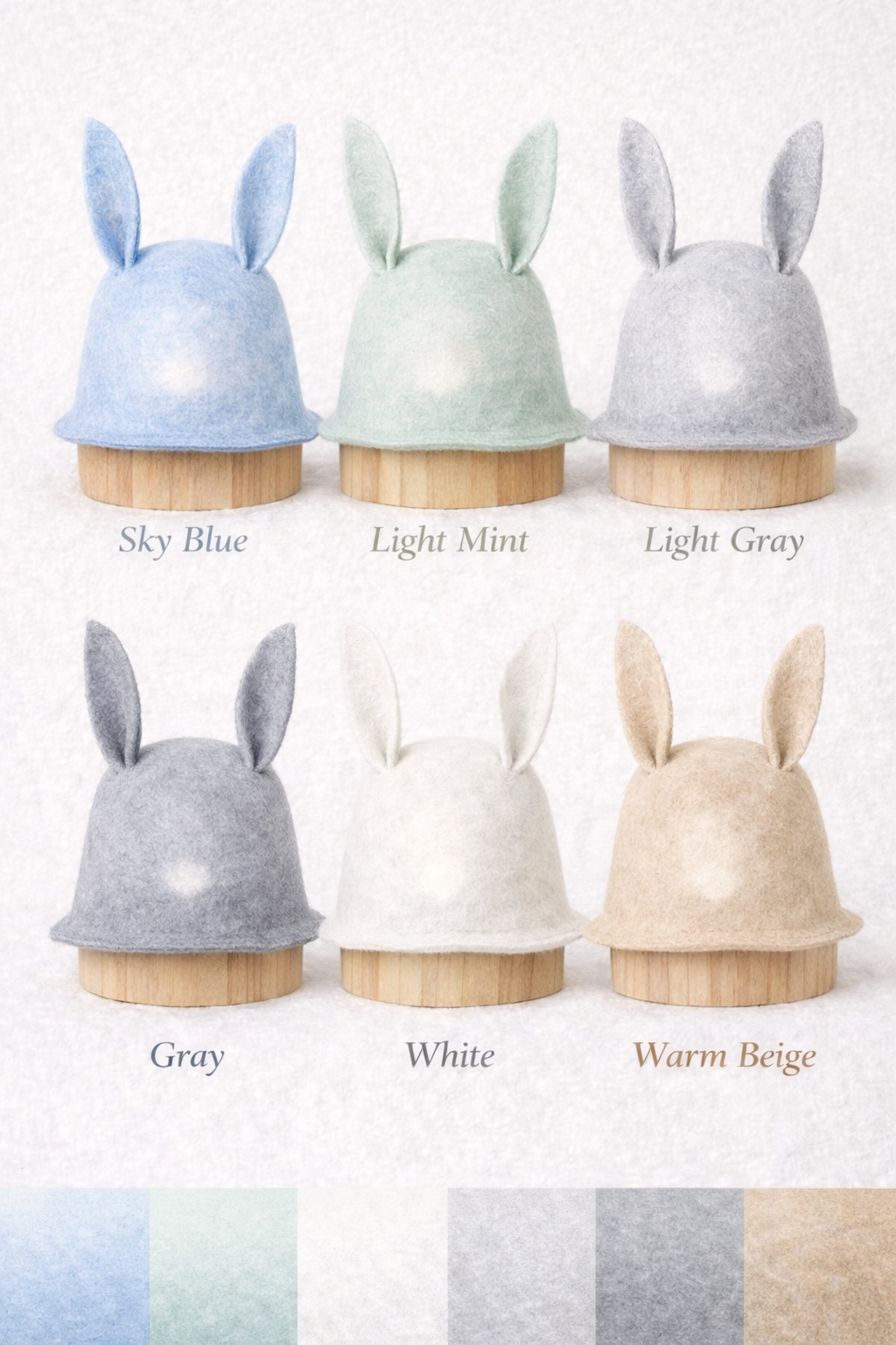 [felted_slippers],[wool_slippers], [burebure_slippers], [warm_wool_slippers], Bunny Ears Sauna Hat - Custom Name Personalization Available, BureBure handmade felted wool slippers