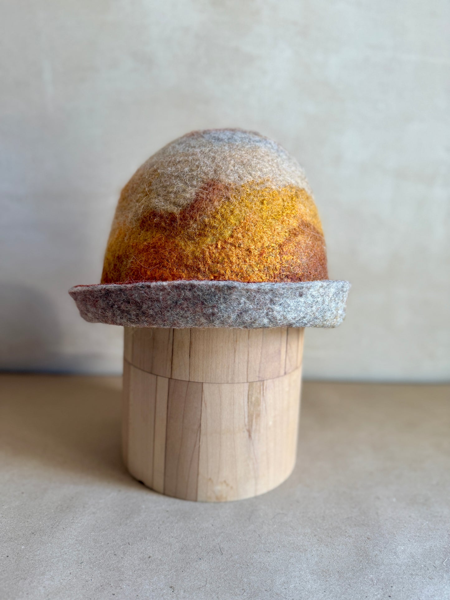 [felted_slippers],[wool_slippers], [burebure_slippers], [warm_wool_slippers], Double-Sided Felted Wool Sauna Hat - Custom Name Personalization Available, BureBure handmade felted wool slippers