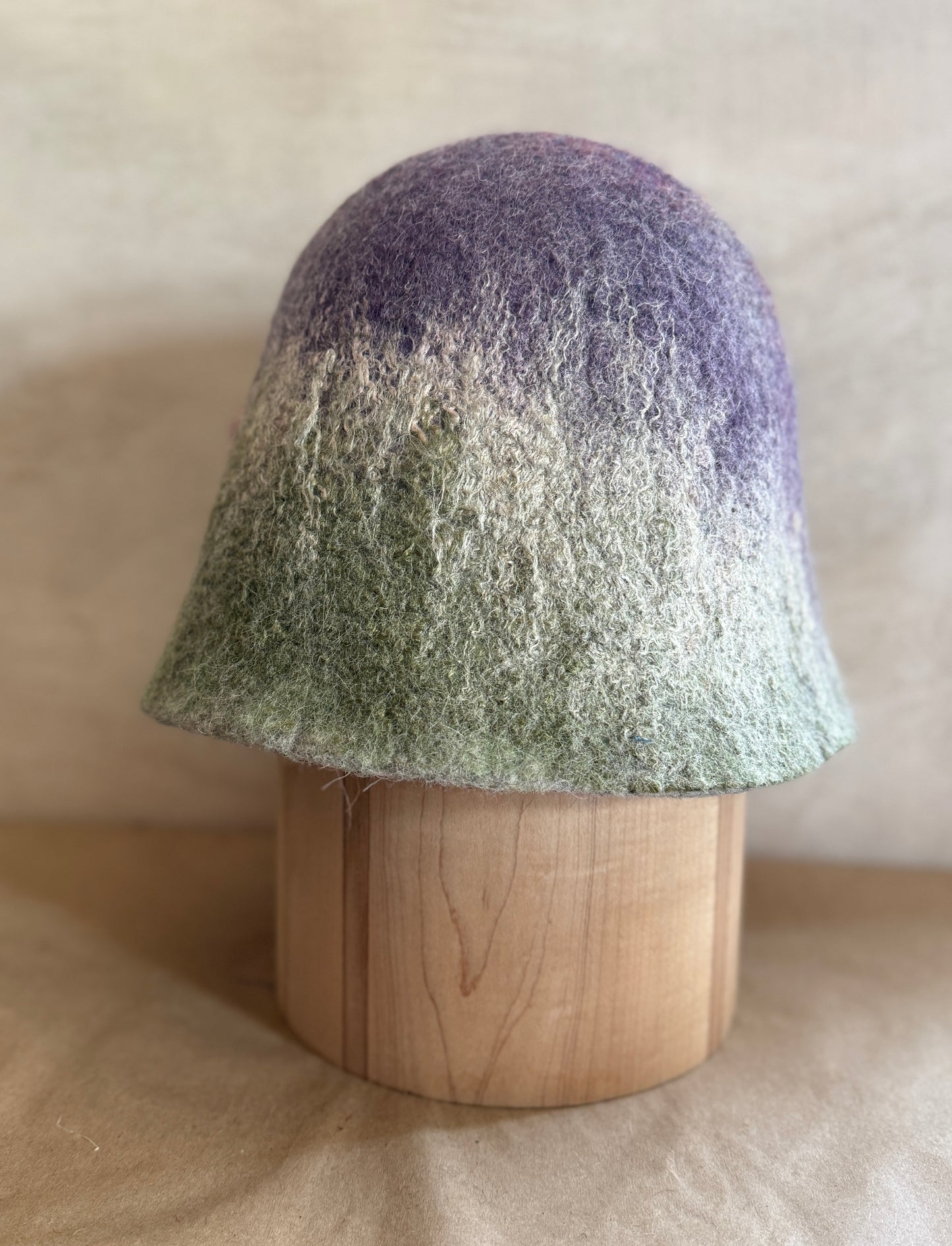 [felted_slippers],[wool_slippers], [burebure_slippers], [warm_wool_slippers], Double-Sided Felted Wool Sauna Hat - Custom Name Personalization Available, BureBure handmade felted wool slippers