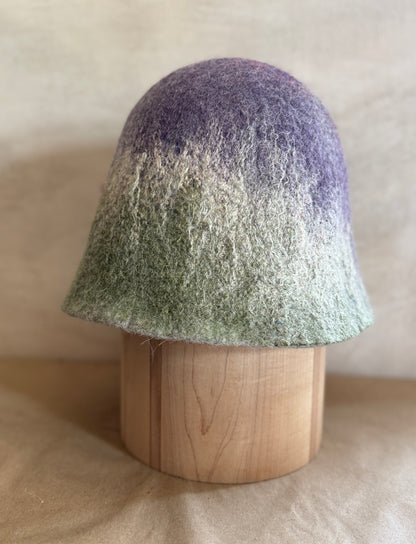 [felted_slippers],[wool_slippers], [burebure_slippers], [warm_wool_slippers], Double-Sided Felted Wool Sauna Hat - Custom Name Personalization Available, BureBure handmade felted wool slippers
