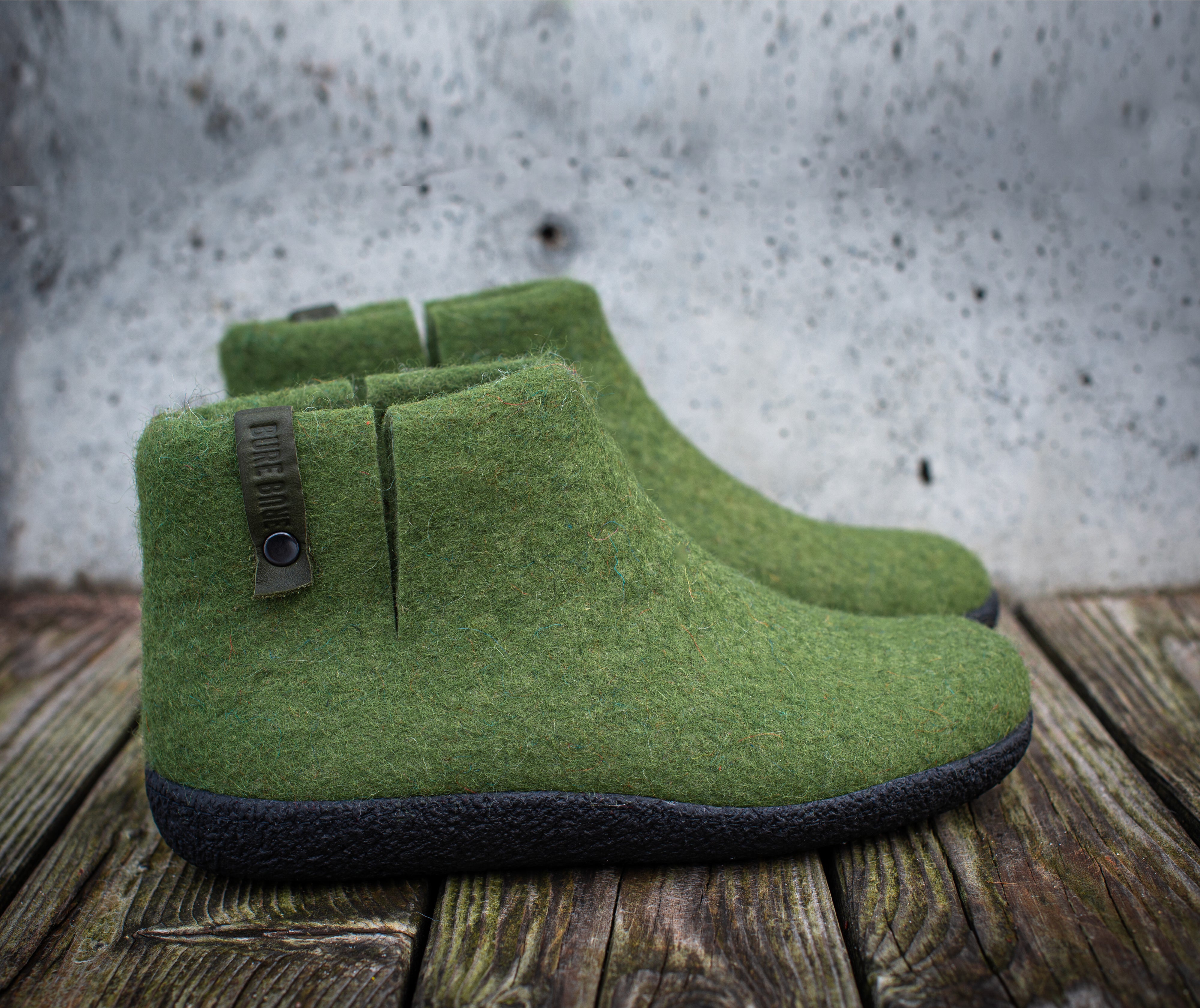 Winter boots orders for men or women / Felted wool booties with rubber soles / Handmade natural organic wool warm booties