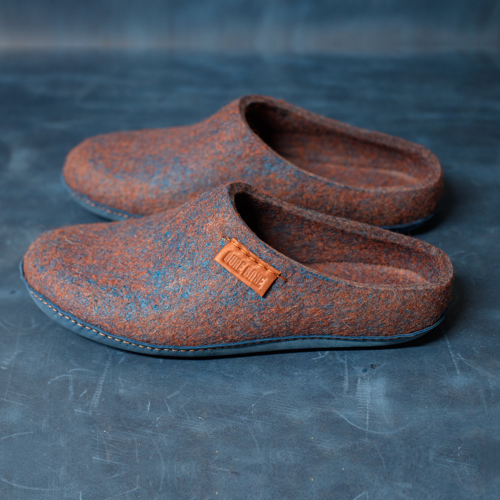 Semi-enclosed heel men's slippers Rusted Metal1