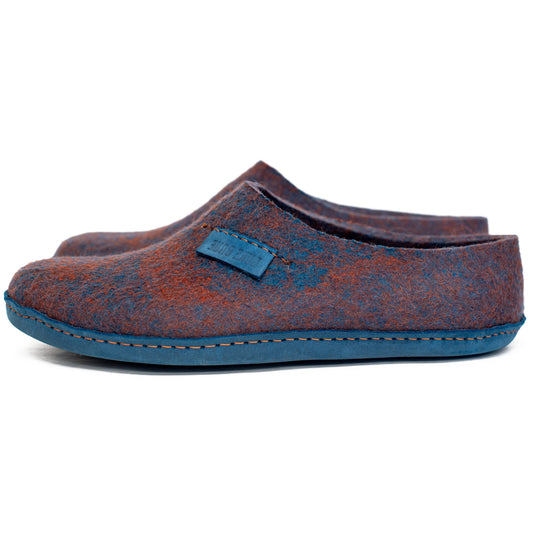 Men's Classic Wool Slippers - Rusted Mix