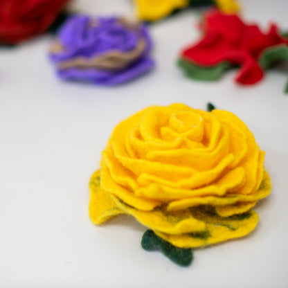 Private Online Wet Felting Class – Felted Roses