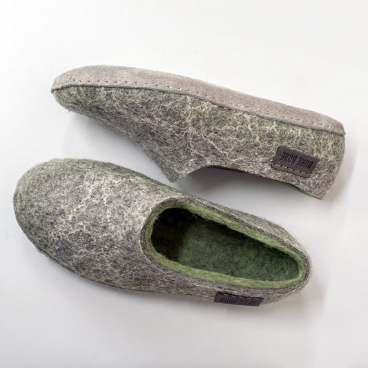 BURE Women's clogs slippers - Gray Linen