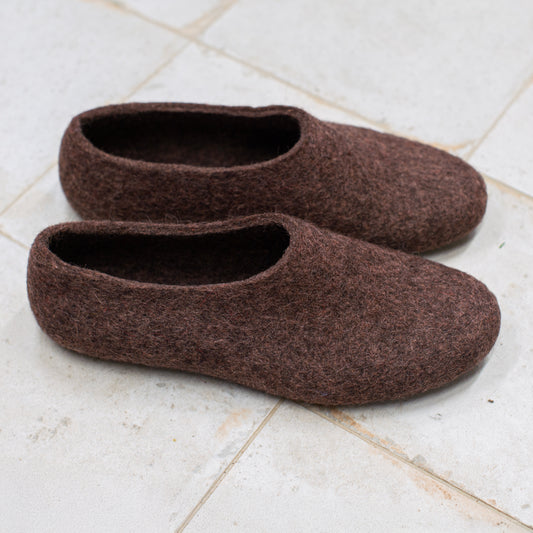 Women's clogs slippers - Dark chocolate brown - Ready to ship - 40.5 EU - 10 US