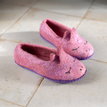 Pink Unicorn Slippers Youth (Eu 30/39)