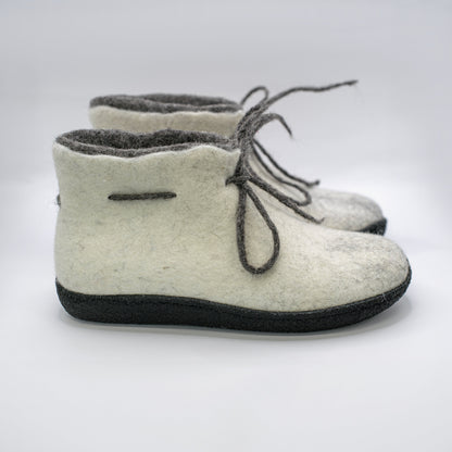 Women's WOOBOOTS Double - White Grey