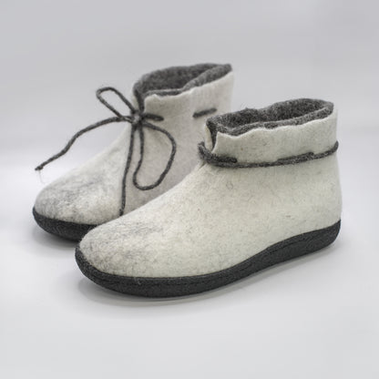 Women's WOOBOOTS Double - White Grey