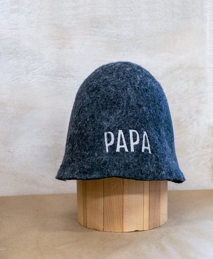 [felted_slippers],[wool_slippers], [burebure_slippers], [warm_wool_slippers], Felted Wool Sauna Hat - Custom Name Personalization Available, BureBure handmade felted wool slippers