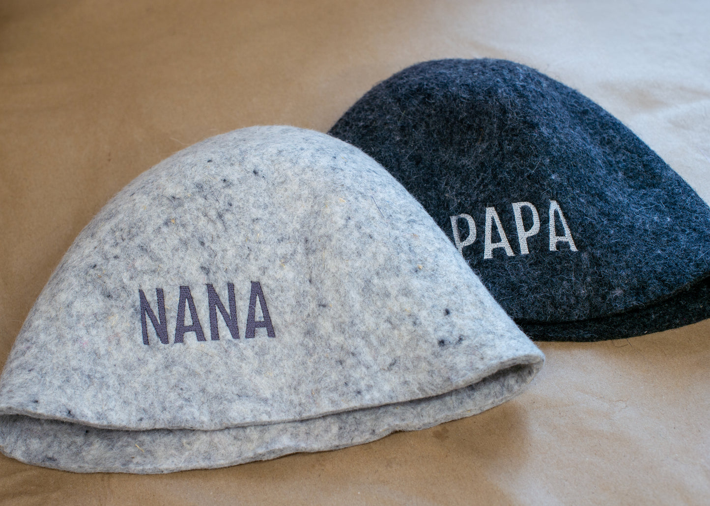 [felted_slippers],[wool_slippers], [burebure_slippers], [warm_wool_slippers], Felted Wool Sauna Hat - Custom Name Personalization Available, BureBure handmade felted wool slippers