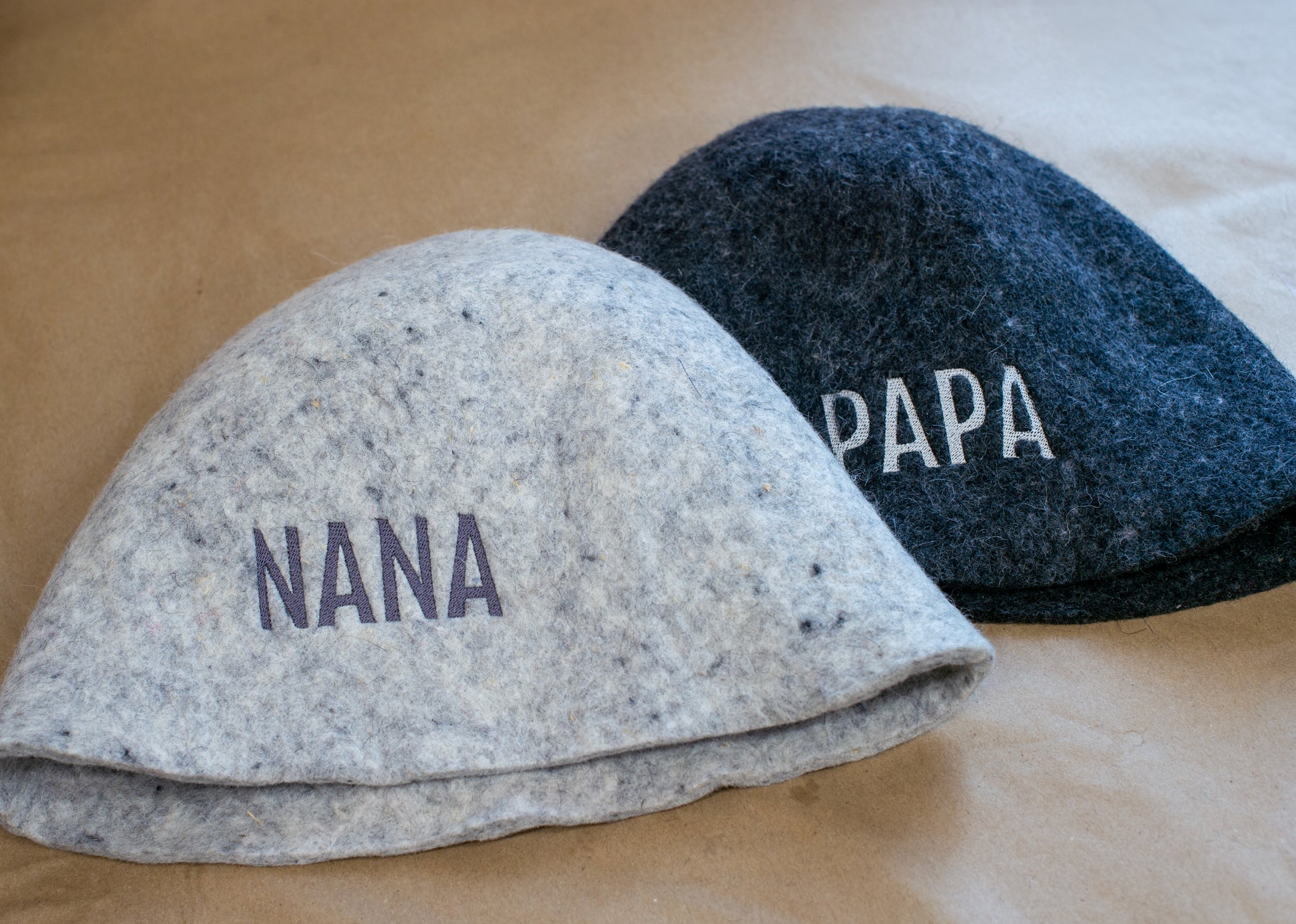 [felted_slippers],[wool_slippers], [burebure_slippers], [warm_wool_slippers], Felted Wool Sauna Hat - Custom Name Personalization Available, BureBure handmade felted wool slippers