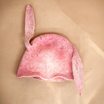 [felted_slippers],[wool_slippers], [burebure_slippers], [warm_wool_slippers], Bunny Ears Sauna Hat - Custom Name Personalization Available, BureBure handmade felted wool slippers