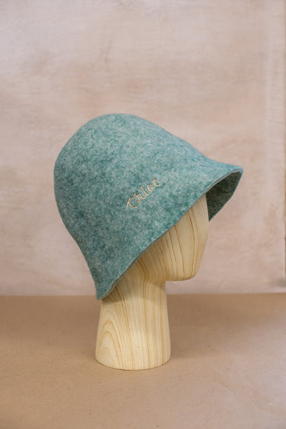 [felted_slippers],[wool_slippers], [burebure_slippers], [warm_wool_slippers], Medium-Coarse Wool Felted Sauna Hat – Custom Name Available, BureBure handmade felted wool slippers