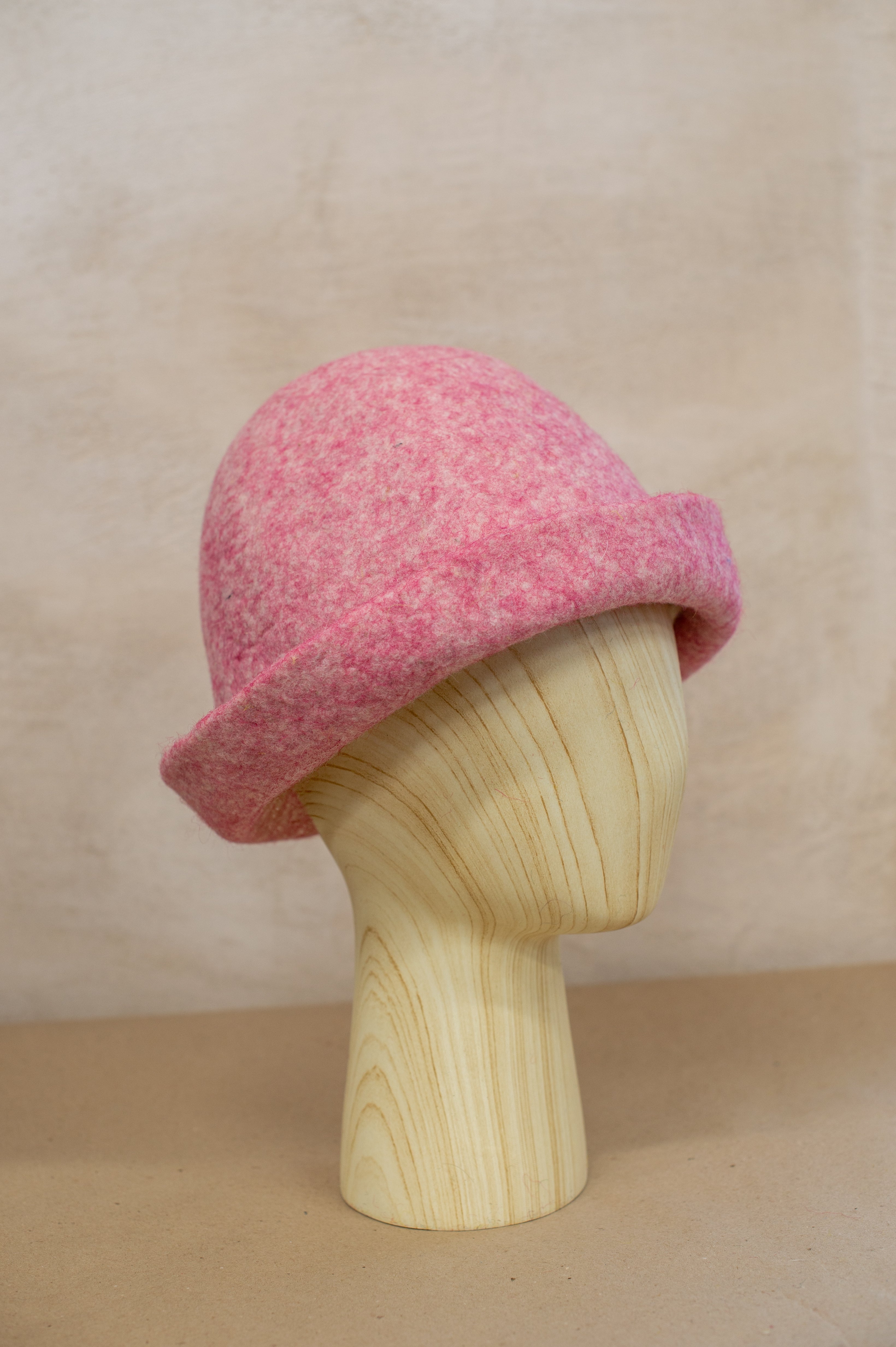 Medium-Coarse Wool Felted Sauna Hat – Custom Name Available