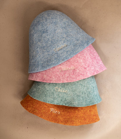 [felted_slippers],[wool_slippers], [burebure_slippers], [warm_wool_slippers], Medium-Coarse Wool Felted Sauna Hat – Custom Name Available, BureBure handmade felted wool slippers