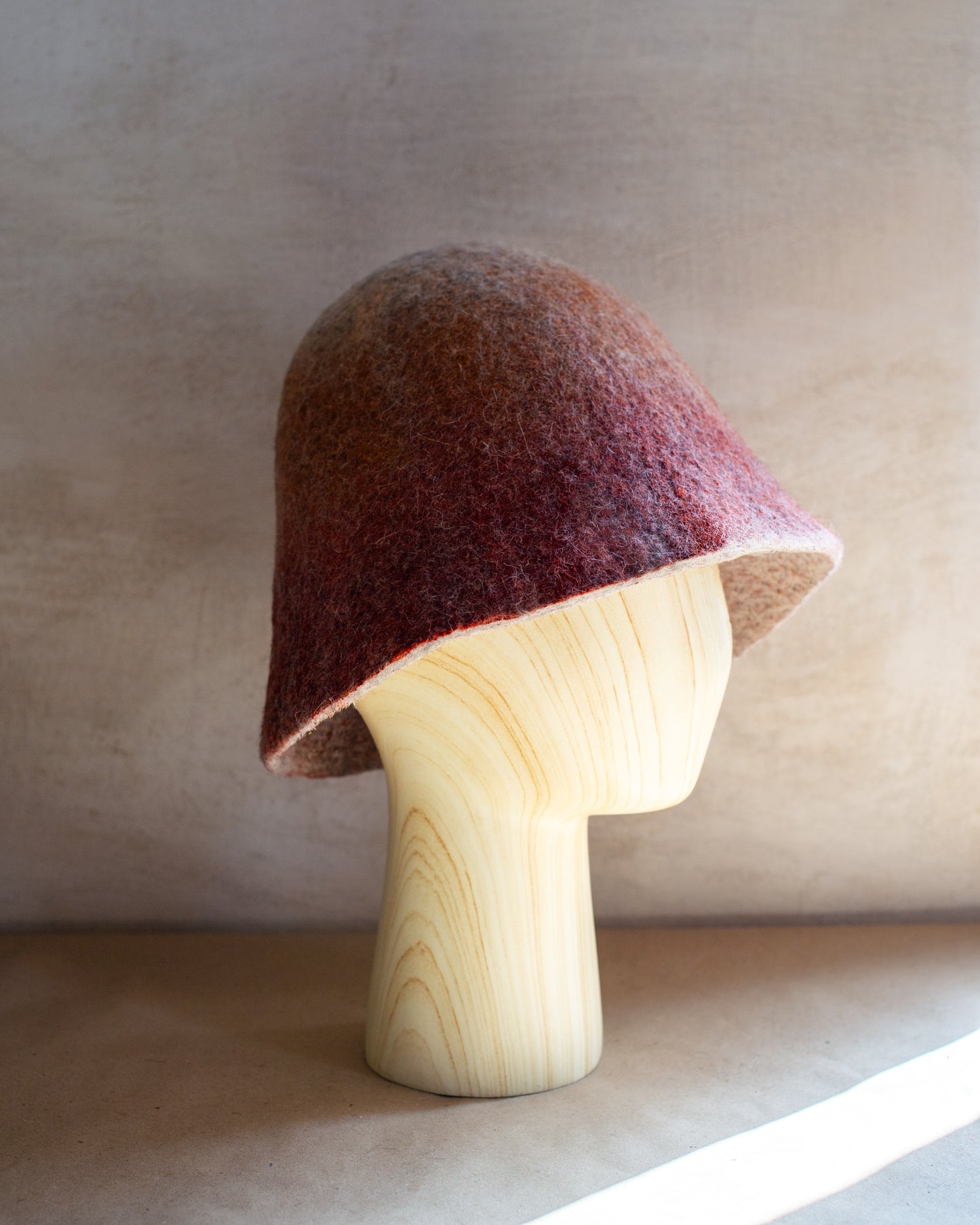 [felted_slippers],[wool_slippers], [burebure_slippers], [warm_wool_slippers], Thicker Double-Sided Felted Soft Wool Sauna Hat – Custom Name Available, BureBure handmade felted wool slippers