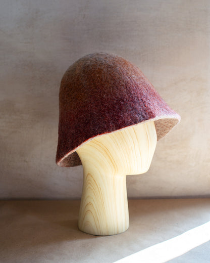 [felted_slippers],[wool_slippers], [burebure_slippers], [warm_wool_slippers], Thicker Double-Sided Felted Soft Wool Sauna Hat – Custom Name Available, BureBure handmade felted wool slippers