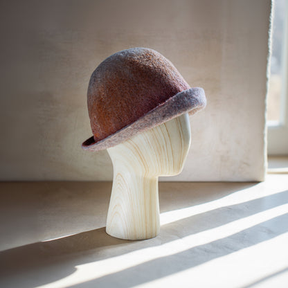 [felted_slippers],[wool_slippers], [burebure_slippers], [warm_wool_slippers], Thicker Double-Sided Felted Soft Wool Sauna Hat – Custom Name Available, BureBure handmade felted wool slippers