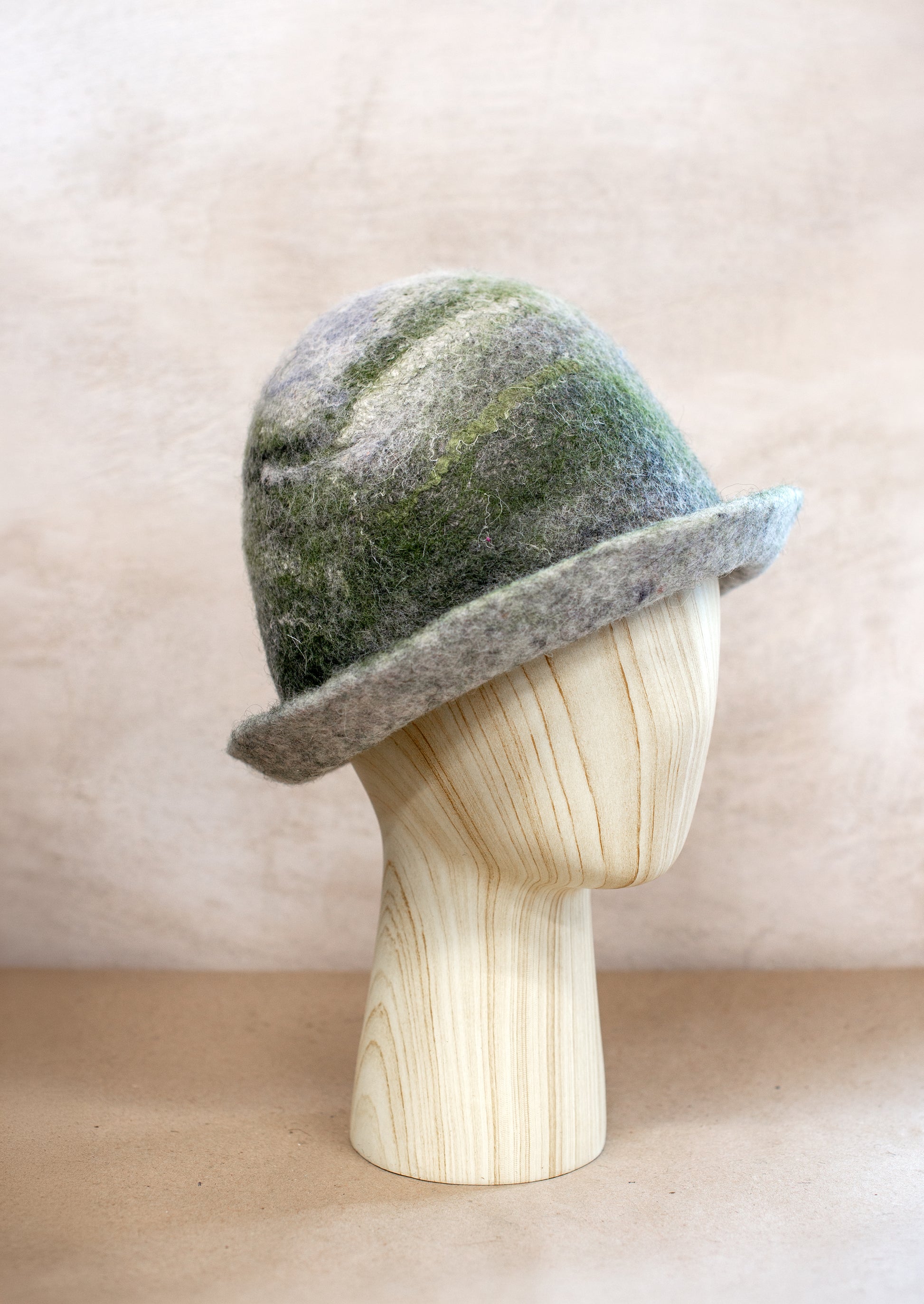[felted_slippers],[wool_slippers], [burebure_slippers], [warm_wool_slippers], Thicker Double-Sided Felted Soft Wool Sauna Hat – Custom Name Available, BureBure handmade felted wool slippers