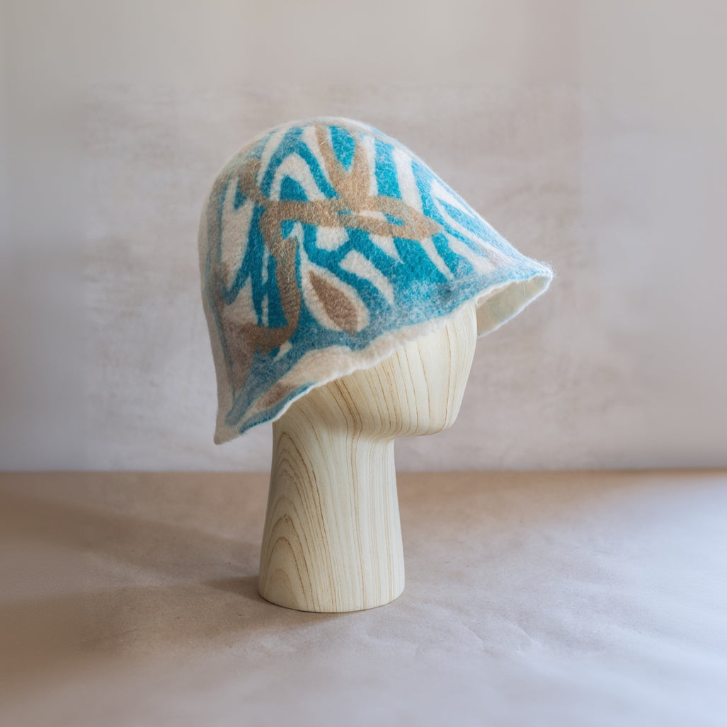 Reversible Extra Fine Merino Wool Sauna Hat