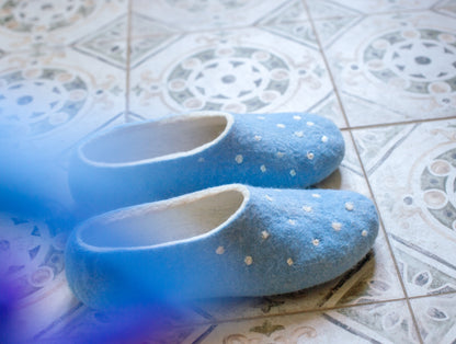 Two-Tone Extra Soft Merino Felt Slippers – Cashmere Feel