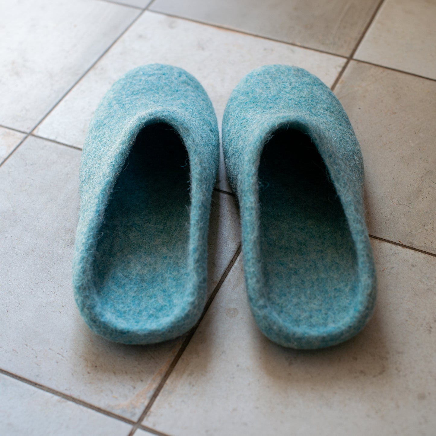 [felted_slippers],[wool_slippers], [burebure_slippers], [warm_wool_slippers], Men's Backless Slippers, BureBure handmade felted wool slippers
