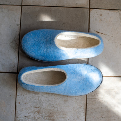 Two-Tone Extra Soft Merino Felt Slippers – Cashmere Feel