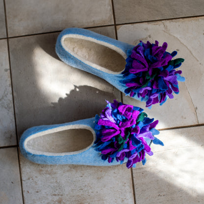 Two-Tone Extra Soft Merino Felt Slippers – Cashmere Feel