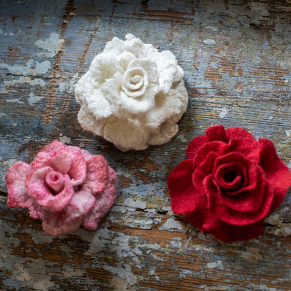 Private Online Wet Felting Class – Felted Roses