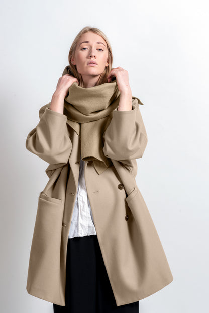 Two-Tone Extra Soft Merino Felt Scarf – Cashmere Feel