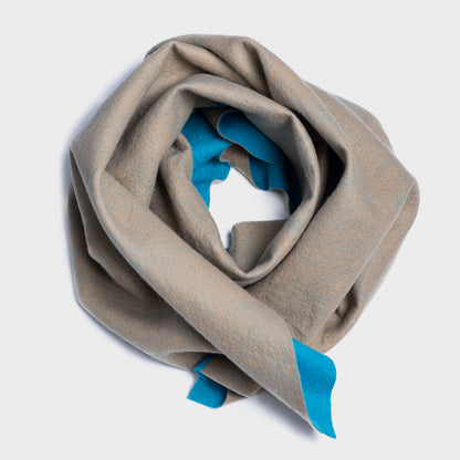Two-Tone Extra Soft Merino Felt Scarf – Cashmere Feel