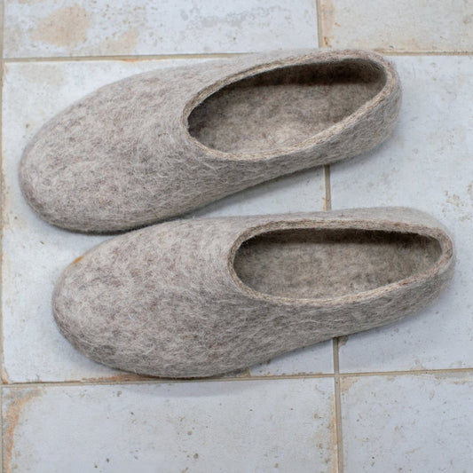 Women's clogs slippers - Warm taupe - Ready to ship - 40 EU - 9.5 US