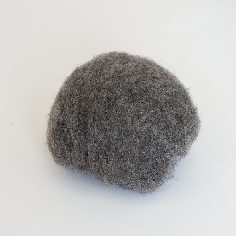 Dark Gray Wool for Wet Felting, Tyrolean Bergschaf